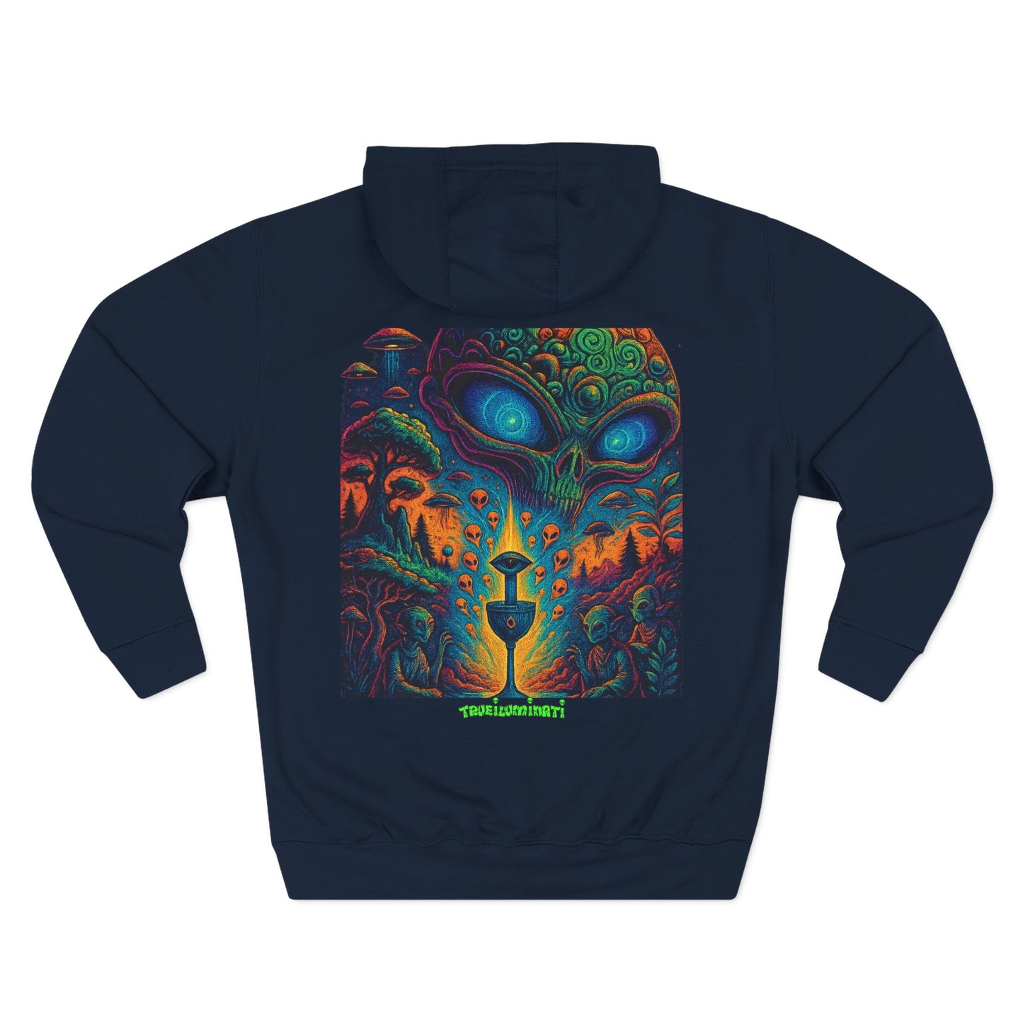 Psychedelic Three-Panel Fleece Hoodie, Cozy Hoodie for Festival Lovers, Unique Gift for Art Enthusiasts, Perfect for Casual Outings, [...]