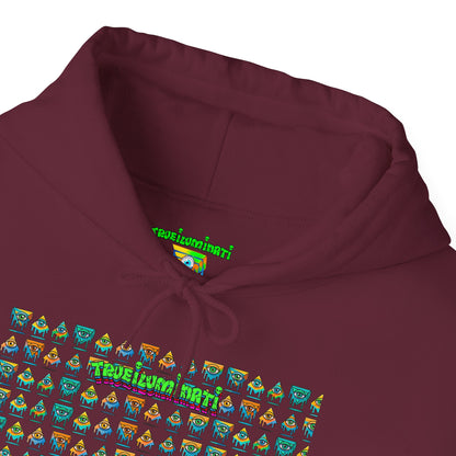 Young simbol by Trueiluminati Unisex Hoodie, Cozy Sweatshirt for Outdoor Lovers, Gift for Adventurers, Eco-Friendly Fashion, Great for Camping