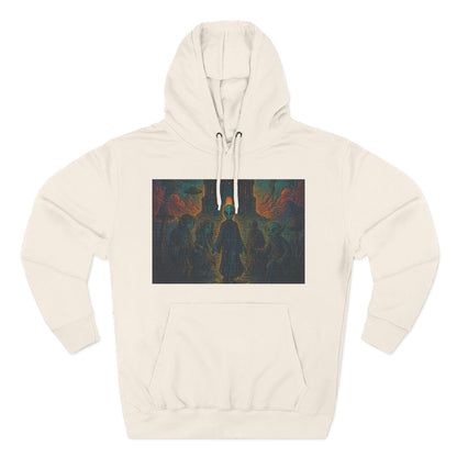 Heaven And Hell By Trueiluminati Mystical Three-Panel Fleece Hoodie - Cozy Apparel for Fans of Fantasy, Unique Gift for Holidays, Ideal for Autumn and Winter Loungewear