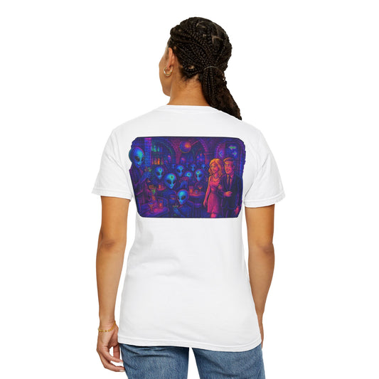 New  Disco Club By Trueiluminati Unisex T-shirt with Alien Love Design, Fun Graphic Tee, Casual Wear, Gift for Friends, Unique Party Shirt, Statement Top