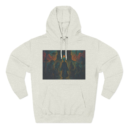 Heaven And Hell By Trueiluminati Mystical Three-Panel Fleece Hoodie - Cozy Apparel for Fans of Fantasy, Unique Gift for Holidays, Ideal for Autumn and Winter Loungewear