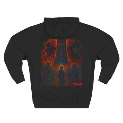 Heaven And Hell By Trueiluminati Mystical Three-Panel Fleece Hoodie - Cozy Apparel for Fans of Fantasy, Unique Gift for Holidays, Ideal for Autumn and Winter Loungewear
