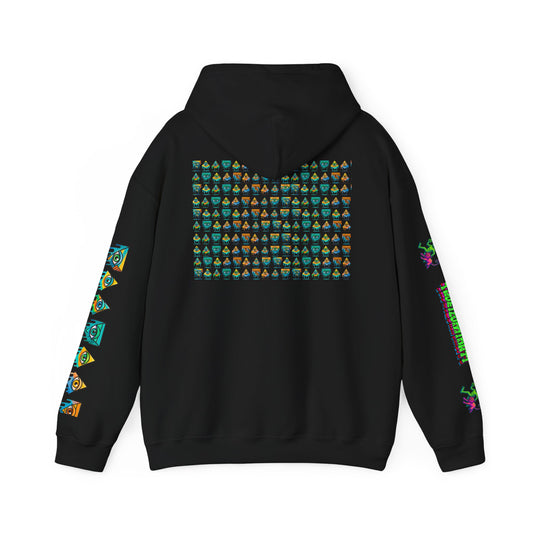 Young simbol by Trueiluminati Unisex Hoodie, Cozy Sweatshirt for Outdoor Lovers, Gift for Adventurers, Eco-Friendly Fashion, Great for Camping