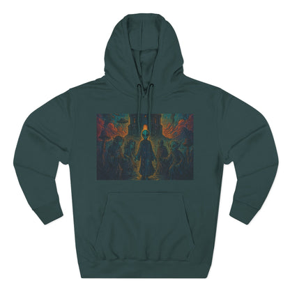 Heaven And Hell By Trueiluminati Mystical Three-Panel Fleece Hoodie - Cozy Apparel for Fans of Fantasy, Unique Gift for Holidays, Ideal for Autumn and Winter Loungewear
