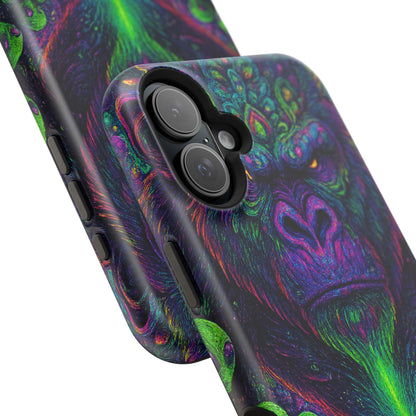 Alpha Apee By Trueiluminati Vibrant Gorilla Phone Case - Magnetic Impact-Resistant, Carry the Vibe Unique Gift for Animal Lovers, Psychedelic Design, Phone Protector, Eco-Friendly