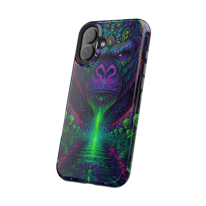 Alpha Apee By Trueiluminati Vibrant Gorilla Phone Case - Magnetic Impact-Resistant, Carry the Vibe Unique Gift for Animal Lovers, Psychedelic Design, Phone Protector, Eco-Friendly