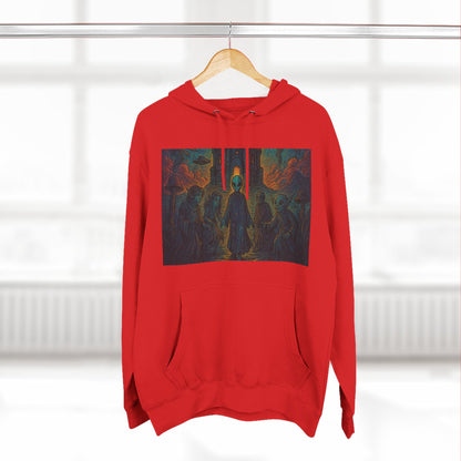 Heaven And Hell By Trueiluminati Mystical Three-Panel Fleece Hoodie - Cozy Apparel for Fans of Fantasy, Unique Gift for Holidays, Ideal for Autumn and Winter Loungewear